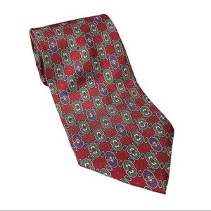 Christian Dior Monsieur silk tie red green purple